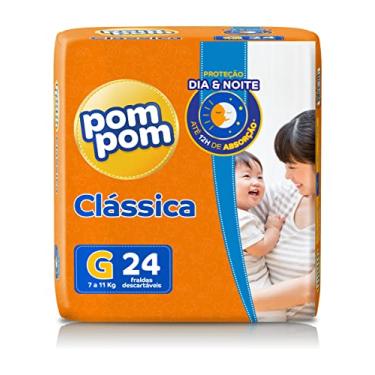 Imagem de Fralda Pom Pom Clássica Jumbo G 24 Unidades