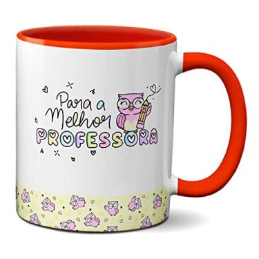 Imagem de Caneca Feliz Dia Professores Presente Para Melhor Professora (Vermelha)