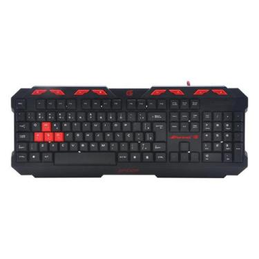 Imagem de Teclado Gamer Spider Gk706 Preto/Vermelho 68730 - Fortrek