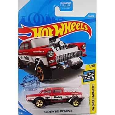 Imagem de Hot Wheels 2019 Hw Speed Graphics '55 Chevy Bel Air Gasser (Vermelho)