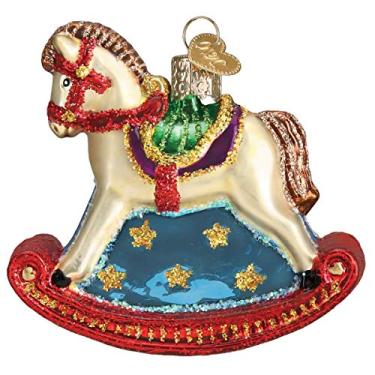 Imagem de Old World Christmas Enfeite de cavalo de balanço, multi