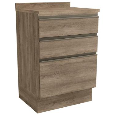 Imagem de Balcão 60CM Maxxi com Tampo 3 Gavetas CB335 Kappesberg