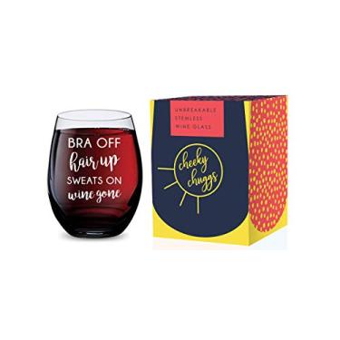 Imagem de Vidro de vinho sem haste para mulheres (suor de cabelo de fora suor de vinho ido) feito de plástico tritan inquebrável e lavável na máquina de lavar louças - 473 ml