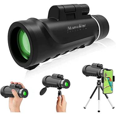 Imagem de Binóculos Monoculares 12x50 HD Monocular Telescópio Mini Monocular À Prova D' Água com Suporte para Smartphone BAK4 Prisma e FMC, Monocular para Escalada Observação de Pássaros