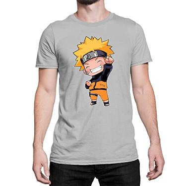 Imagem de Camiseta Naruto Personagem Cute Fofo Pequeno Kid Algodão Cor:Cinza;Tamanho:P