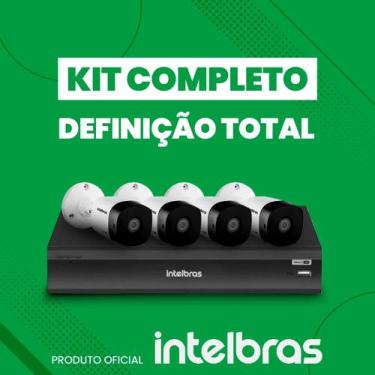 Imagem de Kit Definição Total Intelbras Completo Full Hd Com 4 Canais E 4 Câmera