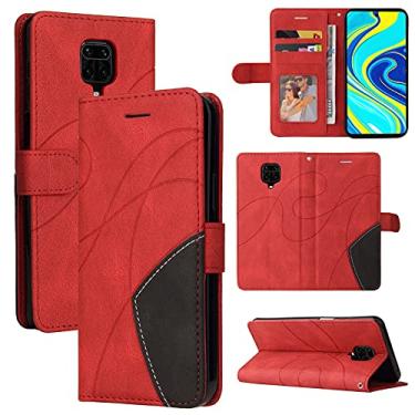 Imagem de Capa carteira para Sony Xperia 1 III, compartimentos para porta-cartões, fólio de couro PU de luxo anexado à prova de choque capa flip com fecho magnético com suporte para Sony Xperia 1 III (vermelho)
