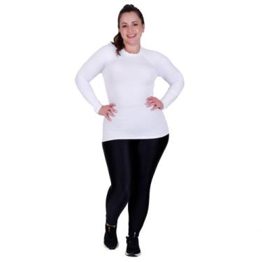 Imagem de Blusa Plus Size Térmica Segunda Pele By Tina Blusa Proteção Solar Uv 5