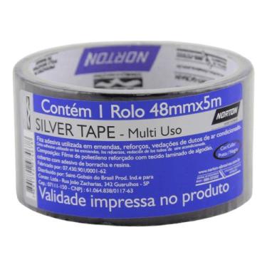Imagem de Fita Silver Tape Norton Multiuso Prata 48mm X 5M