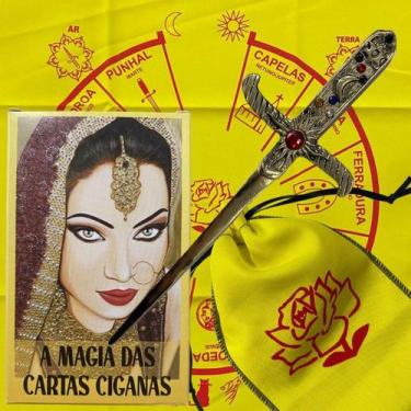 Baralho Tarot A Magia das Cartas Ciganas Amarelo 36 Cartas - META