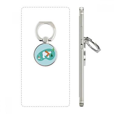 Imagem de Suporte de anel de celular com desenho de urso de animal, suporte ajustável