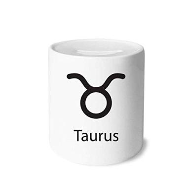 Imagem de DIYthinker Maio Abril Taurus Padrão Constelação Caixa Dinheiro Caixa Cerâmica Porta-Moedas Presente
