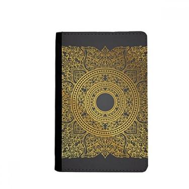 Imagem de Capa carteira carteira Notecase Burse da Tailândia, cultura de alfândega dourada para passaporte