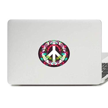 Imagem de Adesivo de vinil com símbolo colorido da paz anti-guerra com emblema de vinil para laptop e notebook