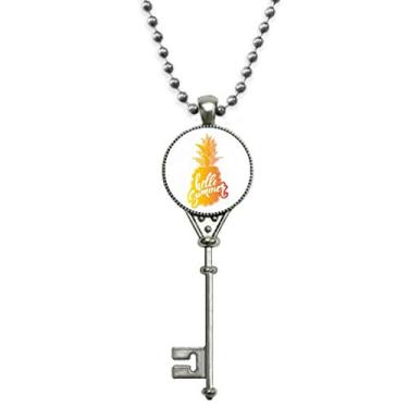 Imagem de OFFbb-USA Colar vintage de prata com pingente de frutas e luz do sol da PineFruit