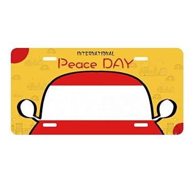 Imagem de DIYthinker Bandeira Nacional da Áustria com Placa de Licença para Decoração de Carro Dia da Paz
