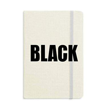 Imagem de Caderno com nome da cor preta, capa dura para diário clássico A5 presente