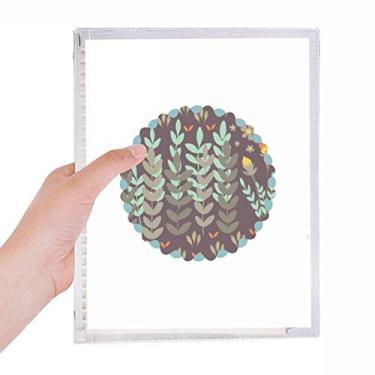 Imagem de Caderno de tinta vegetal marrom verde com folhas soltas diário recarregável