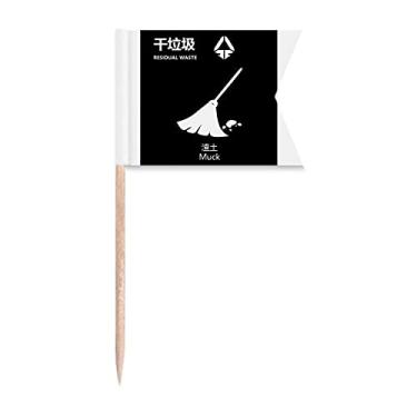 Imagem de Sinalizadores de rotulagem de resíduos secos de tratamento classificação de resíduos de dentes para bolo de festa, comida de queijo