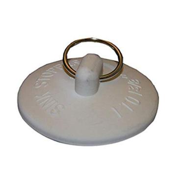 Imagem de (2.5cm to 3.5cm ) - LASCO 02-3231 White Rubber Stopper for Lavatory Fits 2.5cm to 3.5cm
