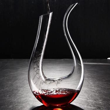 Imagem de Decanter Vinho 1,5l Vidro Moderno Lapidado Super Luxo 34x21