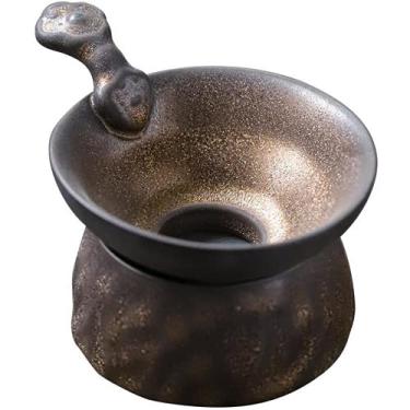 Imagem de PAYNAN Conjunto de chá Kung Fu criativo com filtro de água para chá e chá em cerâmica grossa retrô