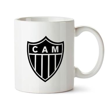 Imagem de Presentei com Amor: Caneca de Porcelana Personalizada Atlético MG 325ml - Um presente único, com nome e número!