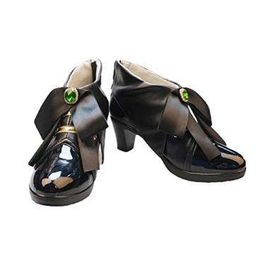 Imagem de COSGOGO Game Vtuber Kurumi Noah Cosplay Sapatos Halloween Carnaval Roupa Feminina Cosplay Sapatos Anime, Preto, 6