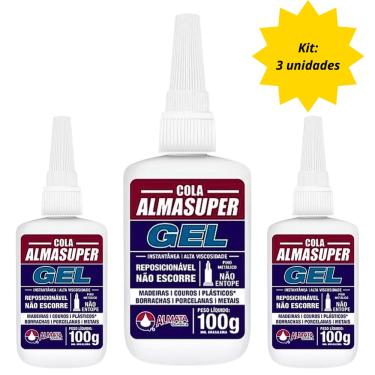 Imagem de Kit 3 und - Cola Alma Super - Gel - 100 gramas