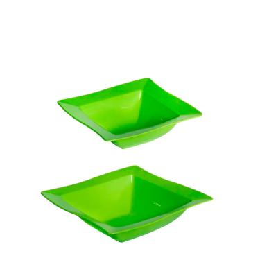 Imagem de Kit Saladeira Moove 800ml + 2L Verde em Polipropileno Linha Tropical VEM