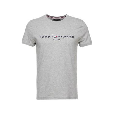 Imagem de Camiseta Tommy Hilfiger Clássica Logo Cinza-Masculino