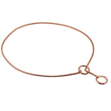 Imagem de Alvalley Coleira de exposição de cachorro com corrente de metal – coleira deslizante para animais de estimação – coleira de corrente de cobra de latão fino – ajustável para cães de brinquedo,