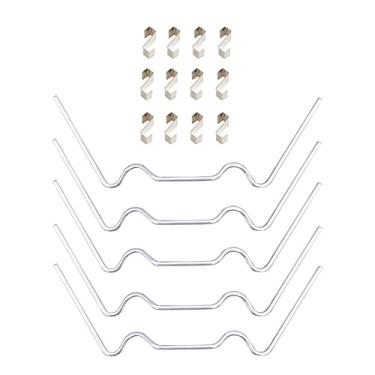Imagem de 100x Aço inoxidável grosso W Wire Z Fixação Elite Estufa Reparo Clipes de Vidros (50x W Clipe de Vidro e 50x Z Clipe de Fixação)