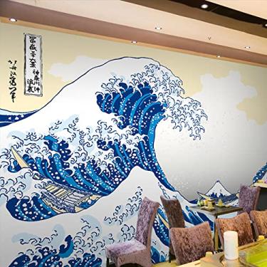 Imagem de Tuyifa 8d Kanagawa Surf Mural Estilo Japonês Ukiyoshi Papel de Parede Cozinha Japonesa Sushi Restaurante Tatami Papel de Parede (169''x118'' (430x300cm), Figure-004)