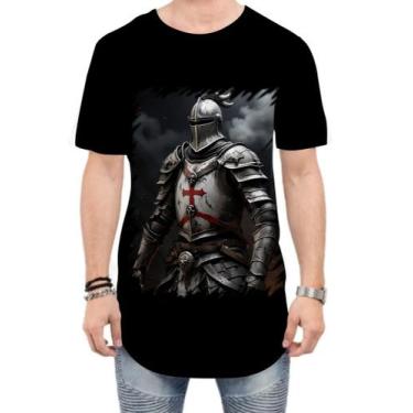 Imagem de Camiseta Longline Cavaleiro Templário Cruzadas Paladino 8 - Kasubeck S