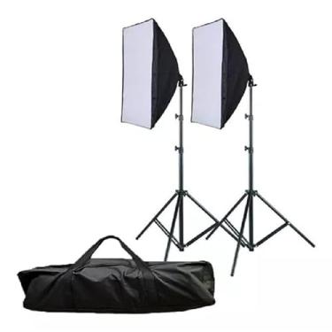 Imagem de Kit Estúdio 2 Soft Box 50 X 70 Mais 2 Tripés 2m E Uma Bolsa