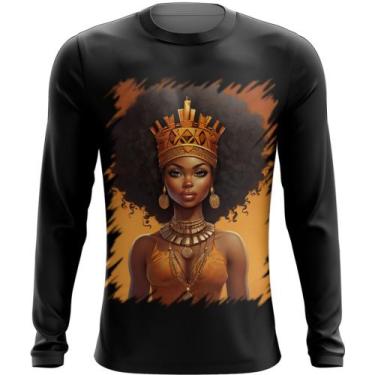 Imagem de Camiseta Manga Longa Rainha Africana Queen Afric 2 - Kasubeck Store