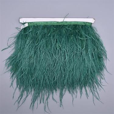 Imagem de 10 metros de penas de avestruz na fita 8-10 cm franja de saia em fita guarnições de penas de avestruz guarnições de costura cor 31