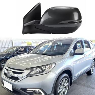 Imagem de Substituição do espelho lateral do motorista adequado para HONDA CRV CR-V RM1 RM2 RM4 2012 2014 2015 2016 Honda CRV CR-V RM1 RM2 RM4 Conjunto de espelho retrovisor lateral do carro, lente ajustável