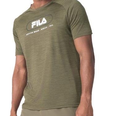 Imagem de Camiseta Masculina Fila mc Sport Melange Verde - F11A