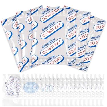 Imagem de Absorvedores de oxigênio de 500 cc para armazenamento de alimentos - 100 unidades (20 pacotes de 5) - para armazenamento e sobrevivência de alimentos a longo prazo, sacos de Mylar, enlatados,