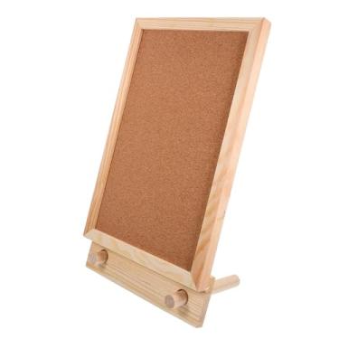 Imagem de 1 conjunto de quadro de cortiça para mesa, quadro de avisos, memorando, quadro de avisos, decoração de mesa, anúncio, quadro de avisos, parede, quadro de notas, versão vertical de madeira, Office/795