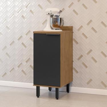 Imagem de Balcão para Cozinha 1 Porta Toscana Espresso Móveis Freijó/Nero