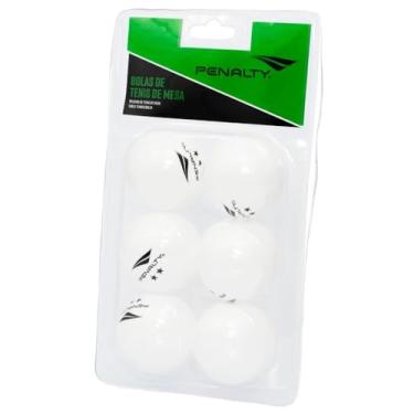 Imagem de Bola Tênis De Mesa Penalty Ping Pong - 6 Unidades - Branco