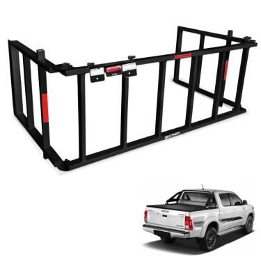 Imagem de Extensor de Caçamba Hilux 2005 a 2015 Rampa Preto Gtnox