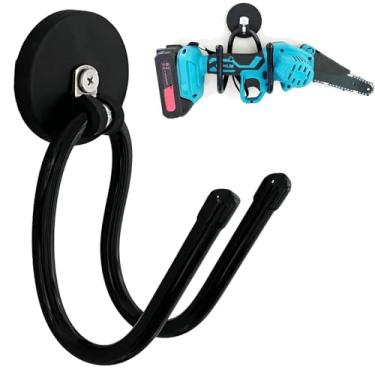 Imagem de AUXPhome Ganchos magnéticos resistentes para armazenamento de garagem, suporte de ferramentas elétricas de jardim, ganchos organizadores para motosserra, poderoso cruzeiro, garagem, oficina, caixa de