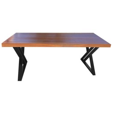 Imagem de Mesa Industrial para Área Gourmet Amsterdã com Ferragem Preta 2,50m