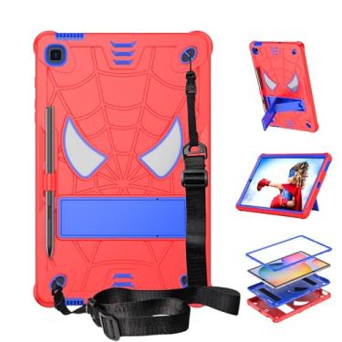 Imagem de Dteck Linda capa Spider à prova de choque para Galaxy Tab S6 Lite de 10,4 polegadas (SM-P610/P613/P620) com suporte para caneta/alça de ombro, proteção contra quedas, capa resistente para crianças e