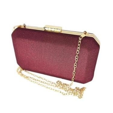 Imagem de Bolsa clutch brilho carteira de mão balada madrinha premium-Feminino