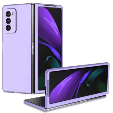 Imagem de Para Samsung Z Fold 2 6 5 4 3 Fold6 Fold5 Fold3 Fold4 Bolsa dobrável para Samsung Galaxy Z Fold 2 5G Fold2 Capa fosca, roxa, para Samsung Z Fold 2
